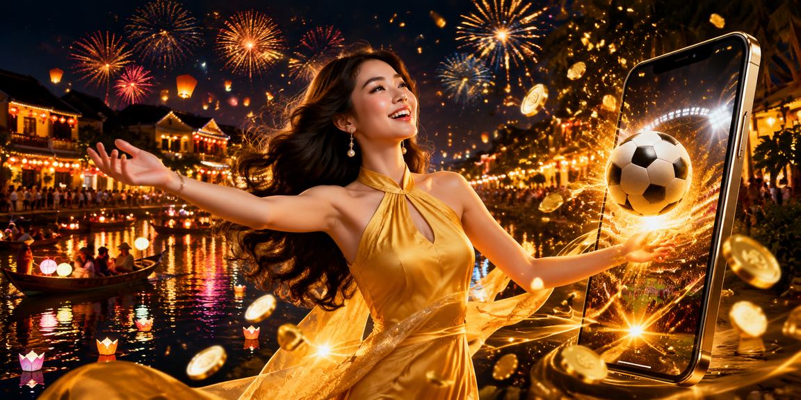 Không khí lễ hội cá cược bóng đá sôi động tại phố cổ Hội An với đèn lồng rực rỡ