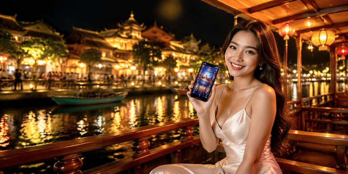 Người dùng xem tỷ lệ kèo tại chợ đêm Huế